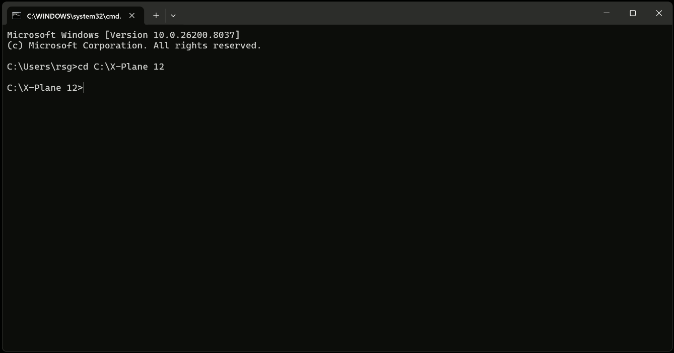 X Tech Console Command How to Reinstall X-Plane 12.3.3 using Windows Command Line